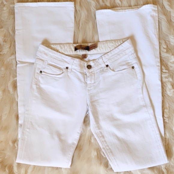 Paige Lauren Cayon low rise White bootcut Jeans - Picture 8 of 9